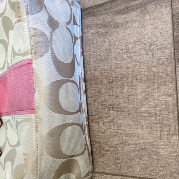 Coach Pink and Tan Women's Bag - Picture 2 of 14